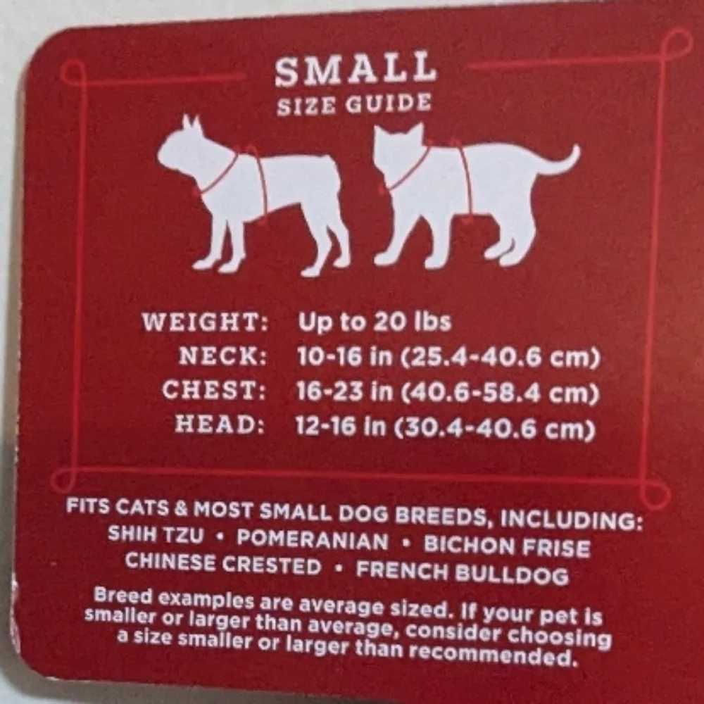 Wondershop Pet Pajamas small dog cat red black plaid p-003